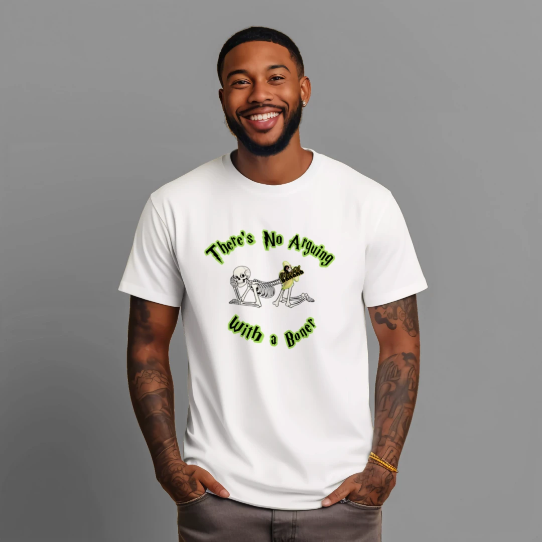 There's No Arguing with a Bone R Halloween Comical G640 Soft Style T-shirt